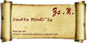 Zsuffa Mihály névjegykártya