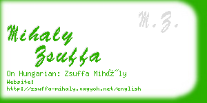 mihaly zsuffa business card